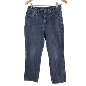 Riders by Lee Womens Medium Wash‎ Straight Leg Slub Denim Jeans Blue 8P Classic